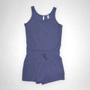 ATHLETA Girl's XL Blue Sleeveless‎ Romper Summer Casual